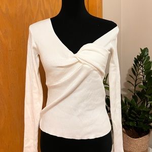 Oak+ Fort Twist Front long Sleeve Top